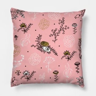 Elegance Seamless pattern with flowers Pillow