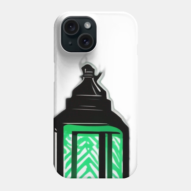 Lantern Emerald Green Shadow Silhouette Anime Style Collection No. 409 Phone Case by cornelliusy