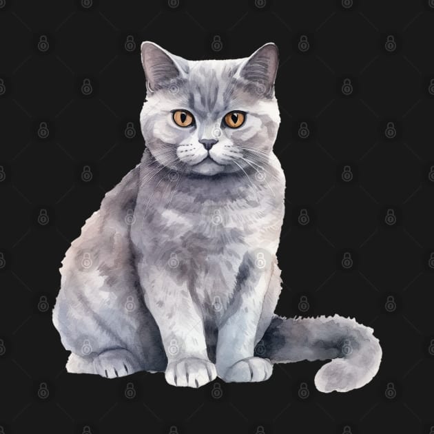 British Shorthair Cat by DavidBriotArt