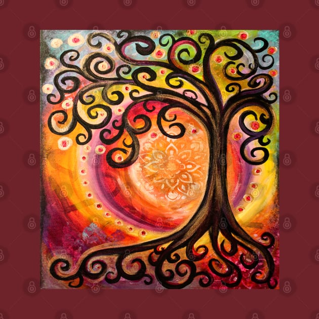 Swirly Tree of Life and Sun by Heartsake