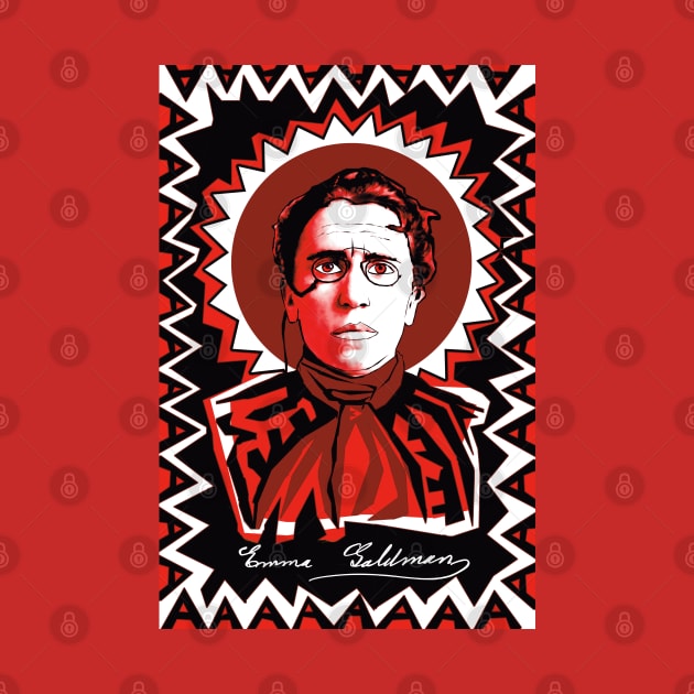 Emma Goldman in Red, Black, and White by Exile Kings 