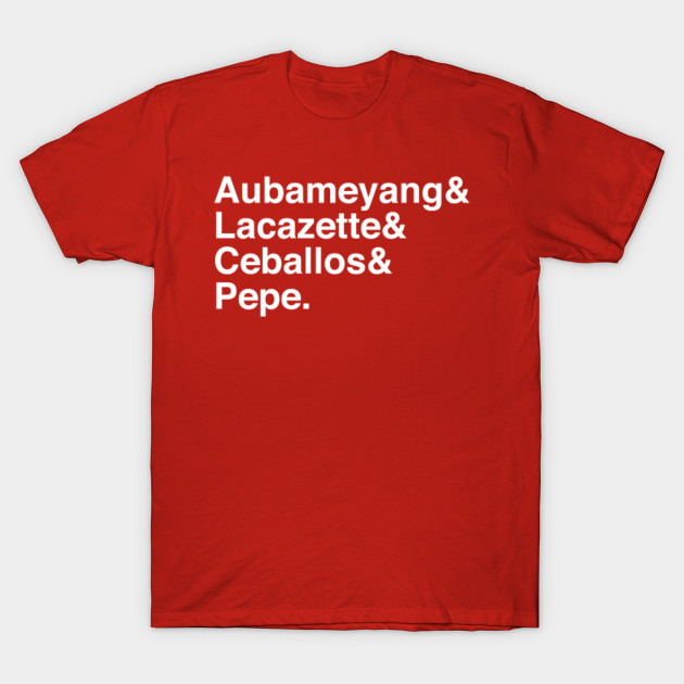 Aubameyang Lacazette Ceballos Pepe Arsenal Fc T Shirt Teepublic