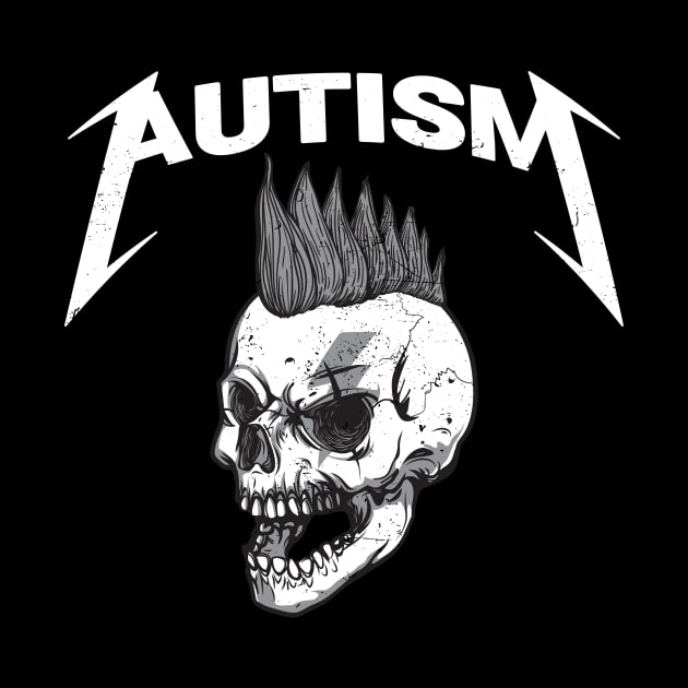 Autism Skull Punk Logo Parody by tiden.nyska