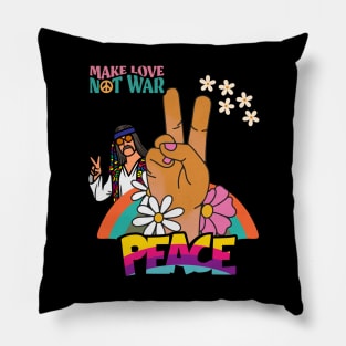 Hippie way, Hippie Lifestyle, Make Love not War Pillow