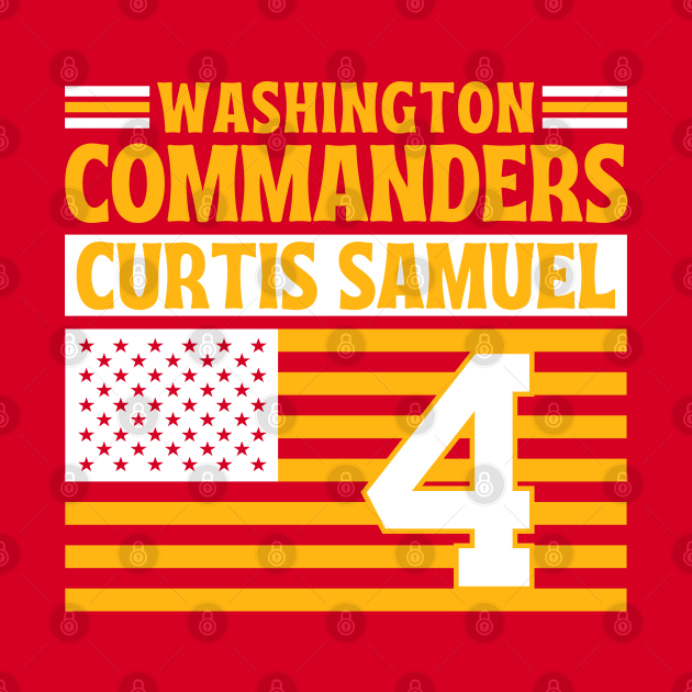 Washington Commanders Samuel 4 American Flag Football by Astronaut.co