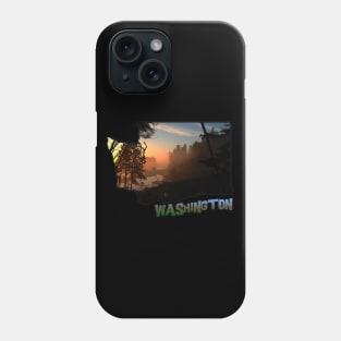 Washington State Outline (Pacific Coast) Phone Case