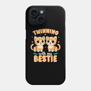 Friendship Twins Day Twinning With My Bestie Cat Phone Case