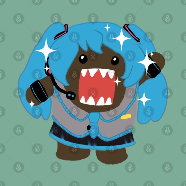 Domo-Miku by AmyNewBlue