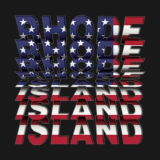 Rhode Island Flip Text effect T-Shirt