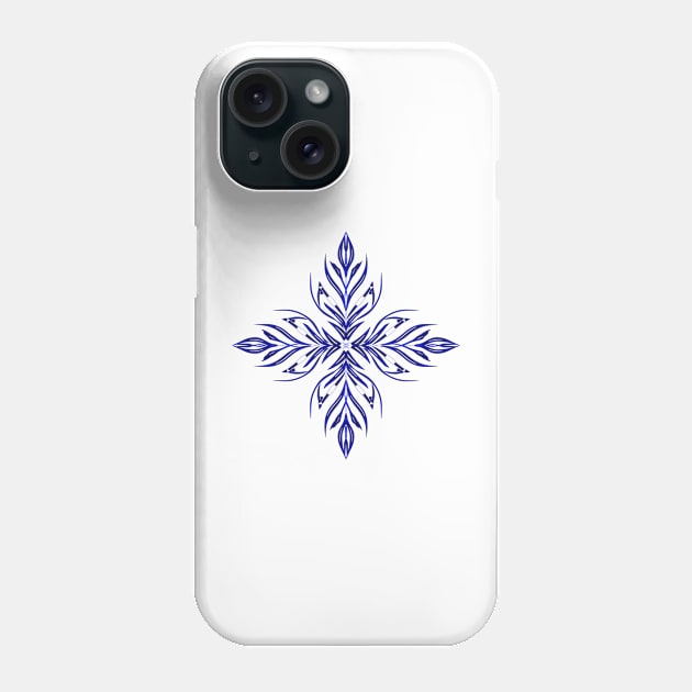 Shower of Sapphire Snowflakes Phone Case by StephOBrien
