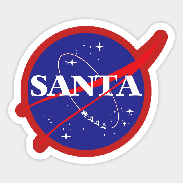 Santa goes to space! - Santa Claus - Sticker