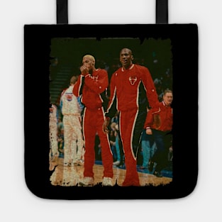 Dennis Rodman with Michael Jordan Tote