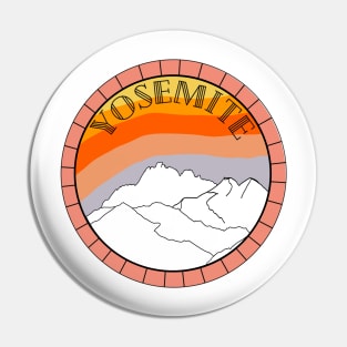 Peachy Keen Yosemite Landscape Pin