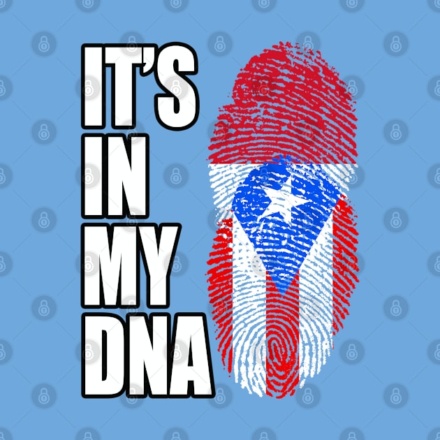 Puerto Rican And Indonesian Mix DNA Flag Heritage by Just Rep It!!