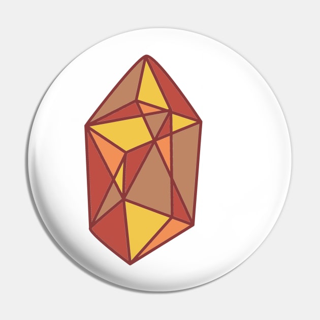 Faceted Gemstone- Warm Pin by Designs by Katie Leigh