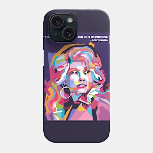 Abstract Dolly Parton and her quotes in WPAP Phone Case