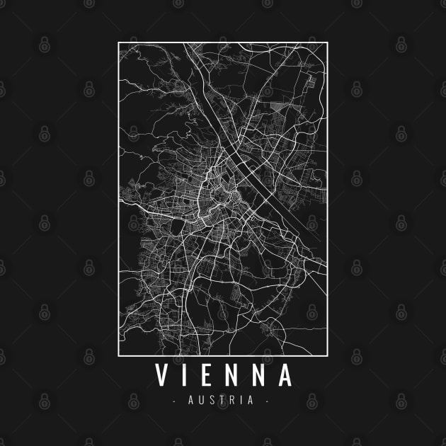 Vienna Austria Minimalist Map by Mapagram