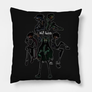 Wolf Quints Dark Pillow