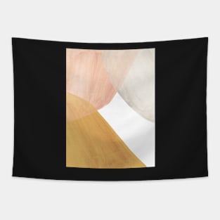 Terracotta and pink abstract shapes Tapestry