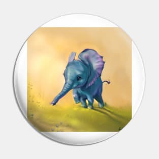 Little blue elephant Pin