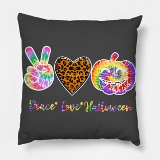 Peace Heart Love Fall Pumpkin Tie Dye Cute Autumn Gift T-Shirt Pillow