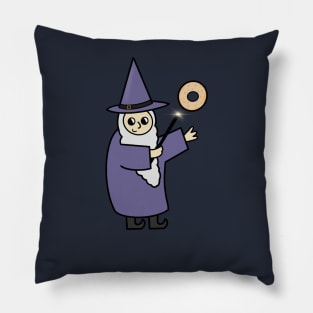 Funny Wizard, Donut Lover Pillow