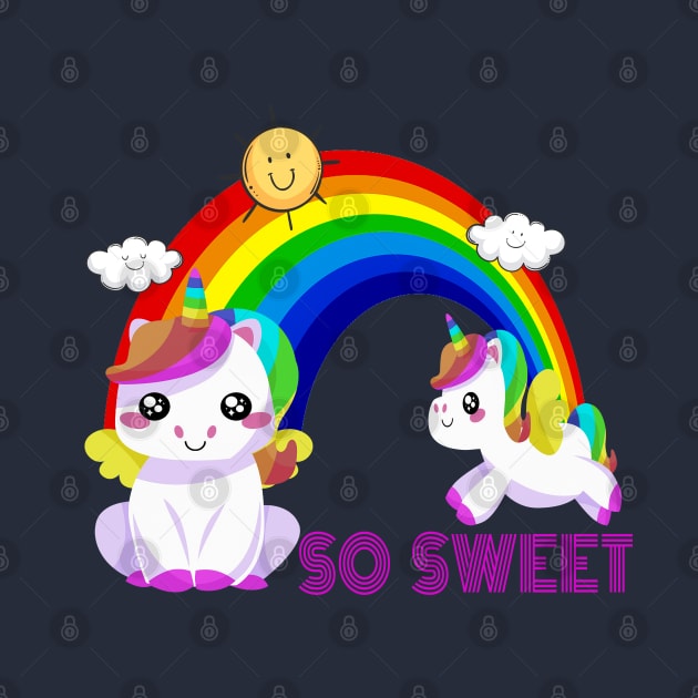 Unicorn So Sweet Animal Cute by JeffDesign