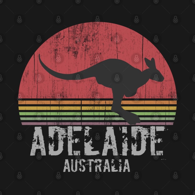 Adelaide Retro City Australia Vintage Kangaroo by Urban7even