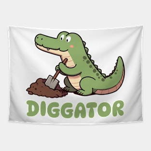 Diggator The Dictator Alligator Tapestry