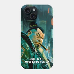 Puff Sumo Japanese Proverb: A frog in a well knows nothing of the sea Phone Case