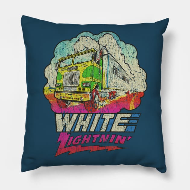 White Lightnin' 1977 Pillow by JCD666