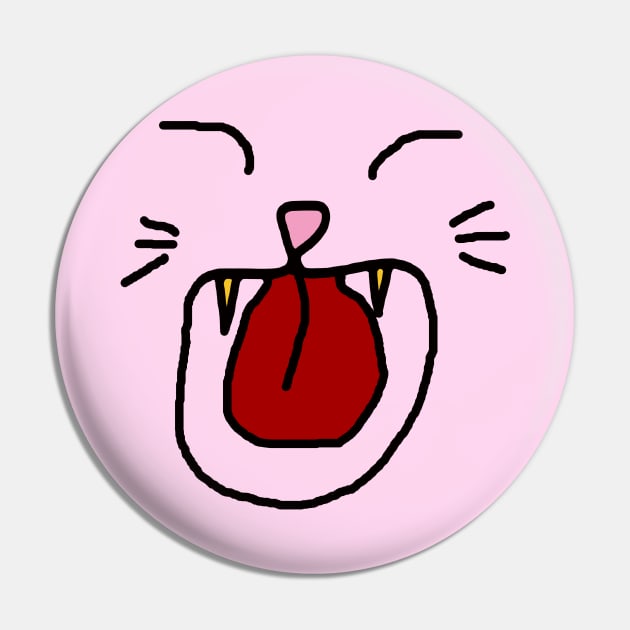 Cat Face - A cat laughing out loud Pin by EunsooLee