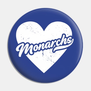 Vintage Monarchs School Spirit // High School Football Mascot // Go Monarchs Pin