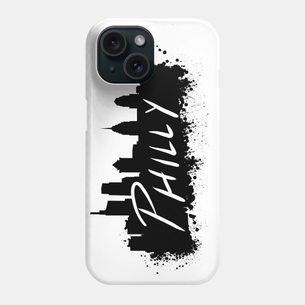 Philadelphia - Black Phone Case by scornely