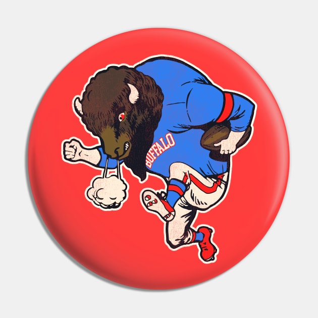 Buffalo Reimagined Alternative Fighting Mascot Pin by darklordpug