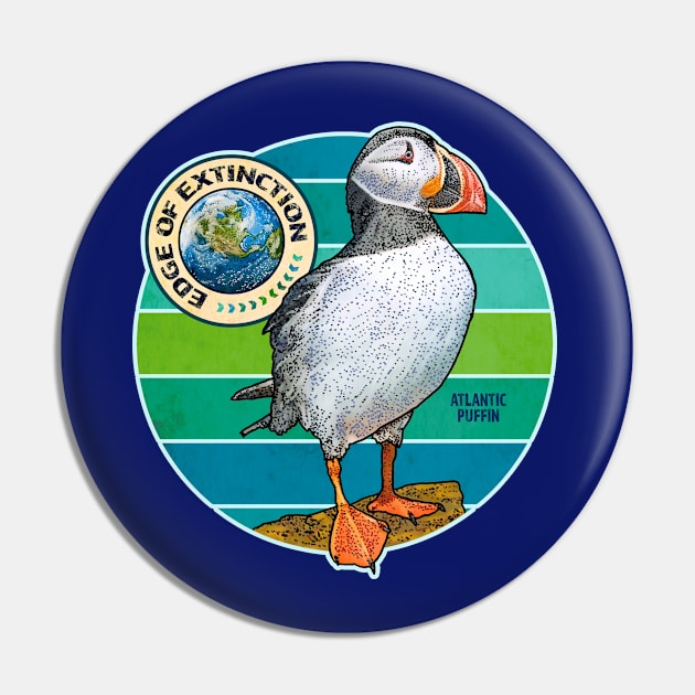 EDGE OF EXTINCTION Atlantic Puffin Pin by rorabeenie