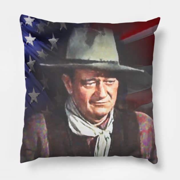 John_Wayne Pillow by Anung