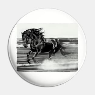 Wild Horse Running Free Pin