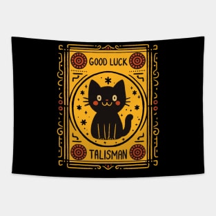 Black Cat Good Luck Talisman Tapestry