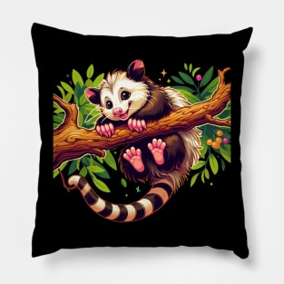 Joyful Opossum Pillow