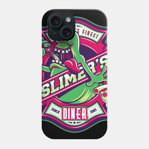 Slimer's Diner - Ghostbusters Pizza Phone Case by Nemons