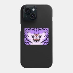 Lilac Snow Leopard Face Phone Case