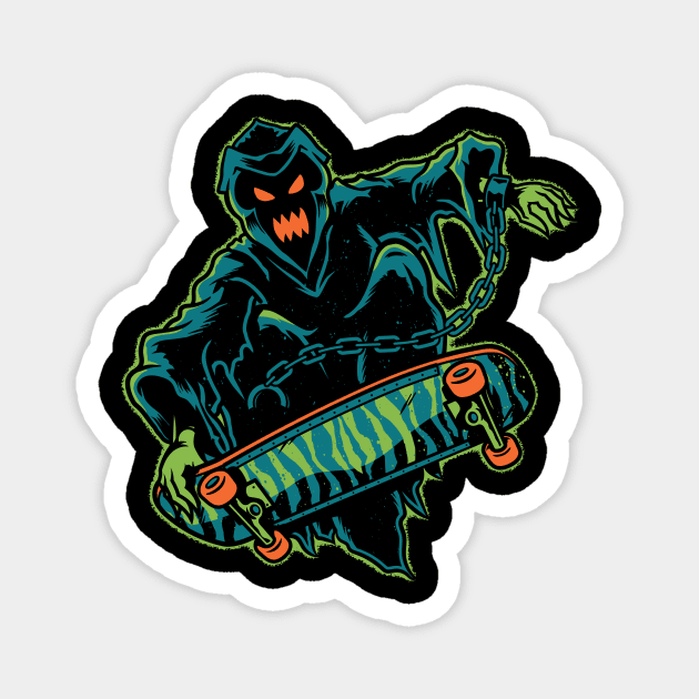 Green Ghost Magnet by gut42