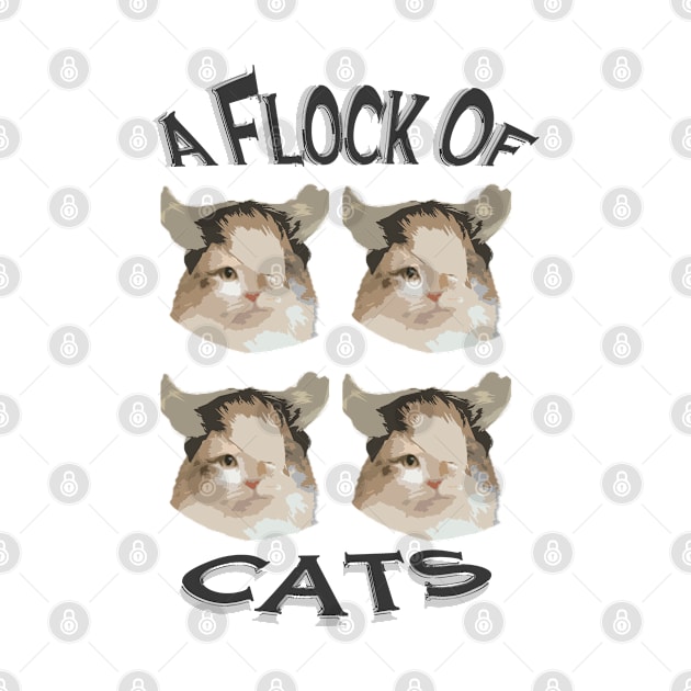 A Flock Of Cats by Twrinkle