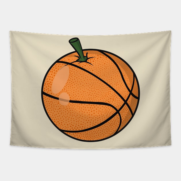 Is it an orange or a basket ball... Or maybe its both Tapestry by Fruit Tee