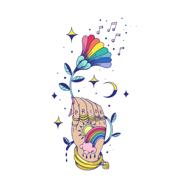 Pride month rainbow flower Pride TShirt TeePublic