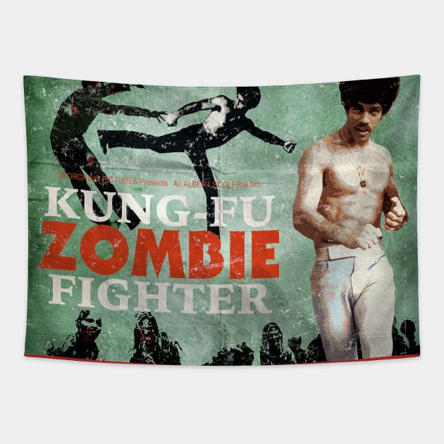 KUNG-FU ZOMBIE FIGHTER Tapestry by Graph