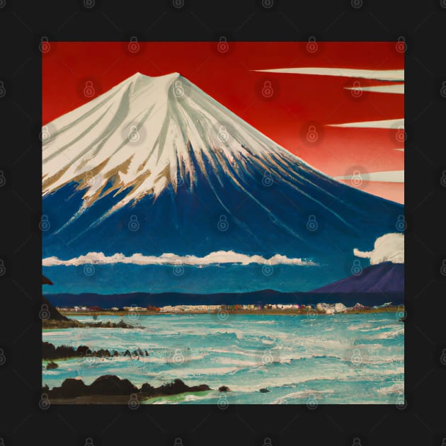Mount Fuji inspired by Hokusai's works by Delta Zero Seven