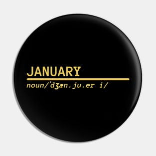 Word January Pin