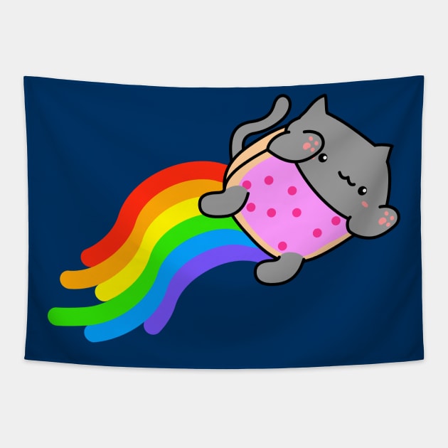 Bongo Cat - Nyan Cat Tapestry by ermagix